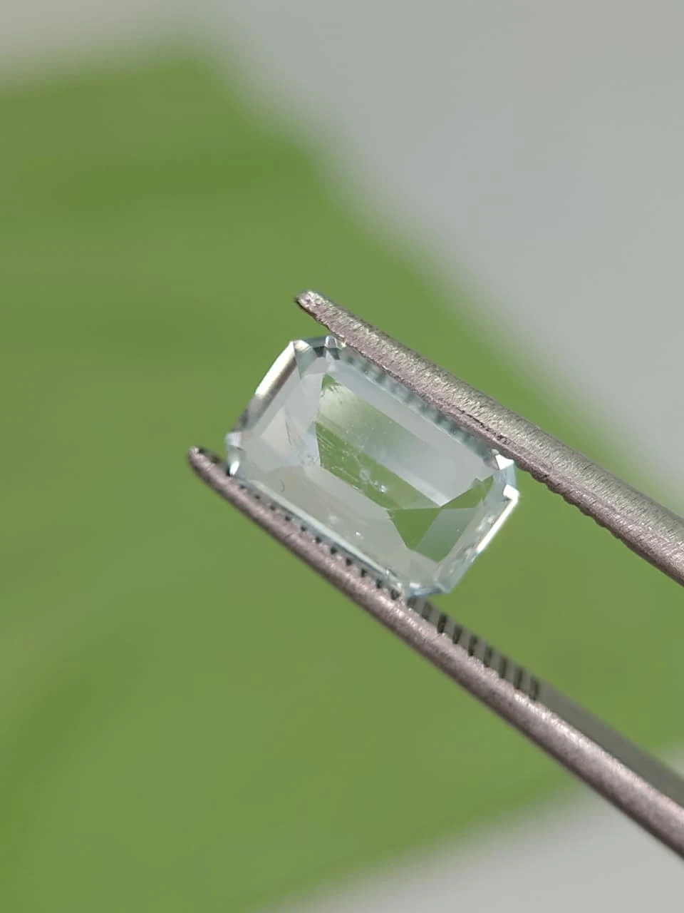 1.5ct Untreated Natural Aquamarine in Emerald Cut from Madgascar — view 3